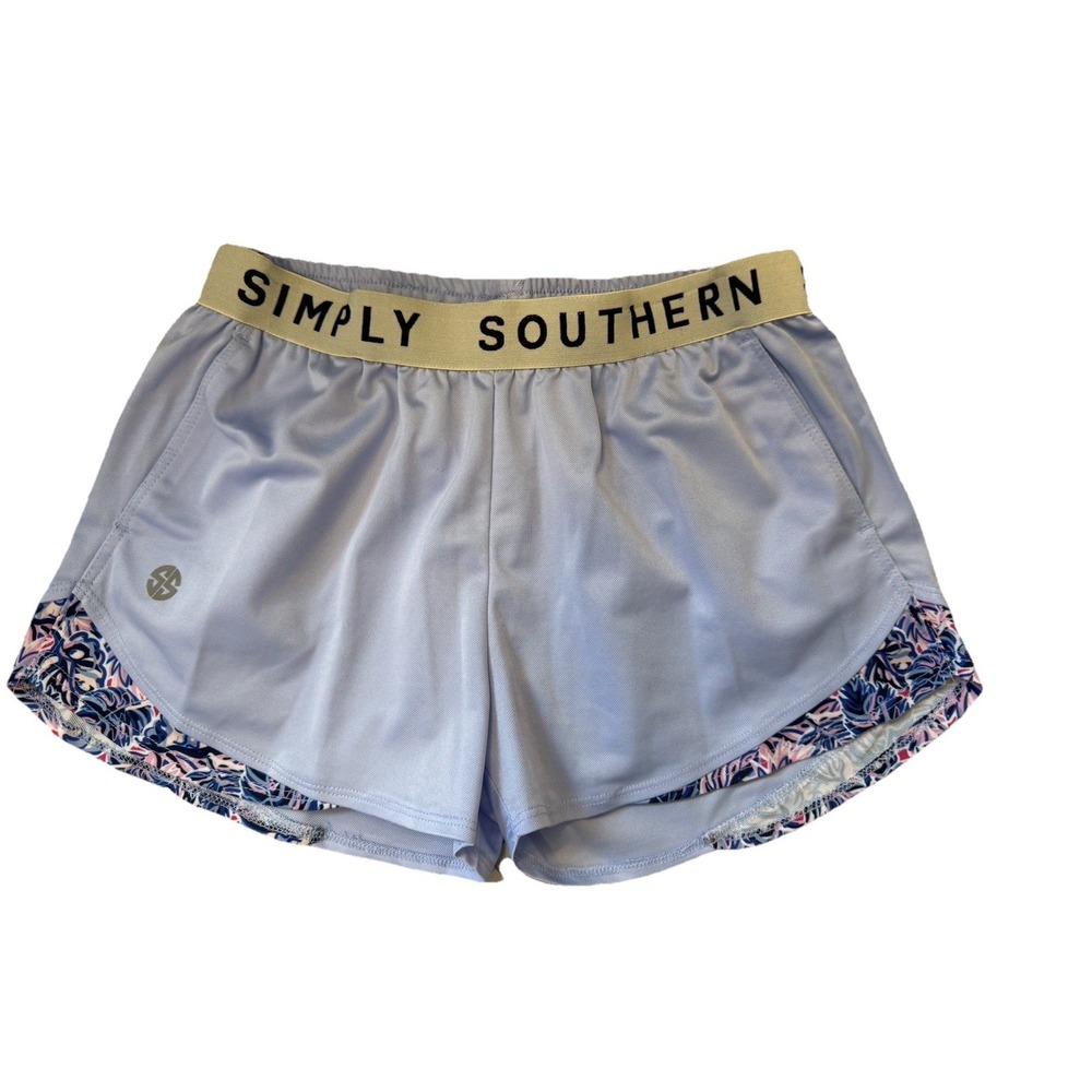 Simply Southern Blue Cheer Shorts size Large Polyester